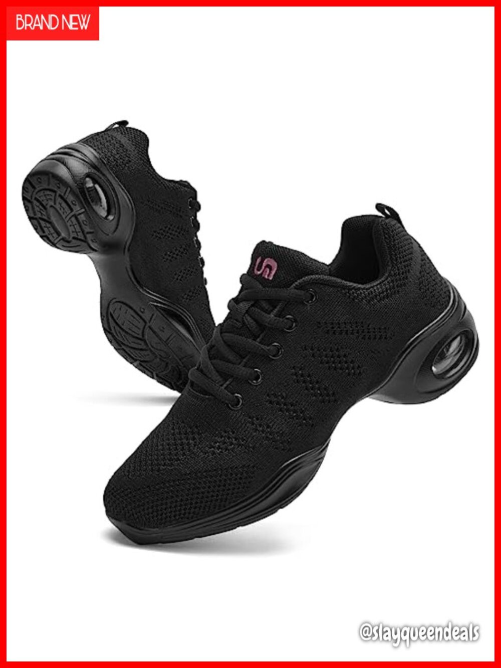 Women's Jazz Shoes Lace-up Sneakers Modern Dance Shoes Air Cushion Platform